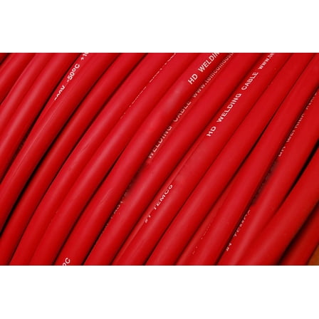 TEMCo INDUSTRIAL WC0149-25 ft 4 Gauge AWG Welding Lead & Car Battery Cable Copper Wire RED | Made in USA