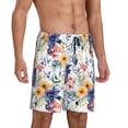 thumbnail image 2 of Wukai Lilies Flowers Men’s Short Pajama Pants With Pockets Soft Sleep Pj Shorts for Men-4X-Large, 2 of 6
