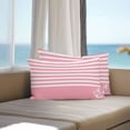 thumbnail image 5 of Vintage Anchor Texture Outdoor Pillow Covers Set of 2 Pink Stripes Geometric Classic Waterproof Throw Pillow Case Decorative Square Cushion Cover for Patio Couch Garden Balcony, 20"x12", 5 of 9