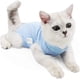 thumbnail image 1 of Restauración profesional de gatos adecuada para heridas abdominales o enfermedades de la piel, alternativa para perros y gatos, uso después de la cirugía (M, azul), 1 of 5