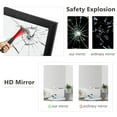 thumbnail image 5 of 51"*16" Full Length Over The Door Mirror Hanging Mirror for Bedroom Dorm Room Black, 5 of 7