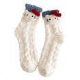 thumbnail image 6 of Hello Kitty Christmas Sanrio Coral Velvet Socks White Snow Cute Girl Love Socks Girl Home Versatile Sleep Socks Floor Socks, 6 of 9