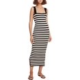 thumbnail image 3 of Vestido de tubo de rayas sin tirantes Y2k para mujer, vestido bodycon sin mangas, vestido largo de punto, sexy, sin espalda, maxi vestido clubwear, 3 of 5