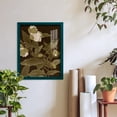 thumbnail image 6 of Asian Brocade I - Framed Print w/glass - Ocean Blue, 6 of 7