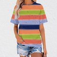 thumbnail image 1 of Fiudx Liquidación de Ahorros de Verano Blusa de Manga Corta con Cuello Redondo y Pantalón Corto Informal para Mujer a La Moda, 1 of 5