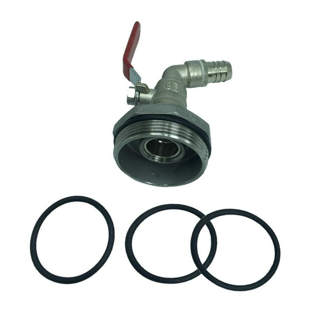 Adaptador de Rosca φ58 mm para Barril de 200L/210L/50 galones de Acero Inoxidable y Galvanizado Resistente - Boquilla Recta 16mm