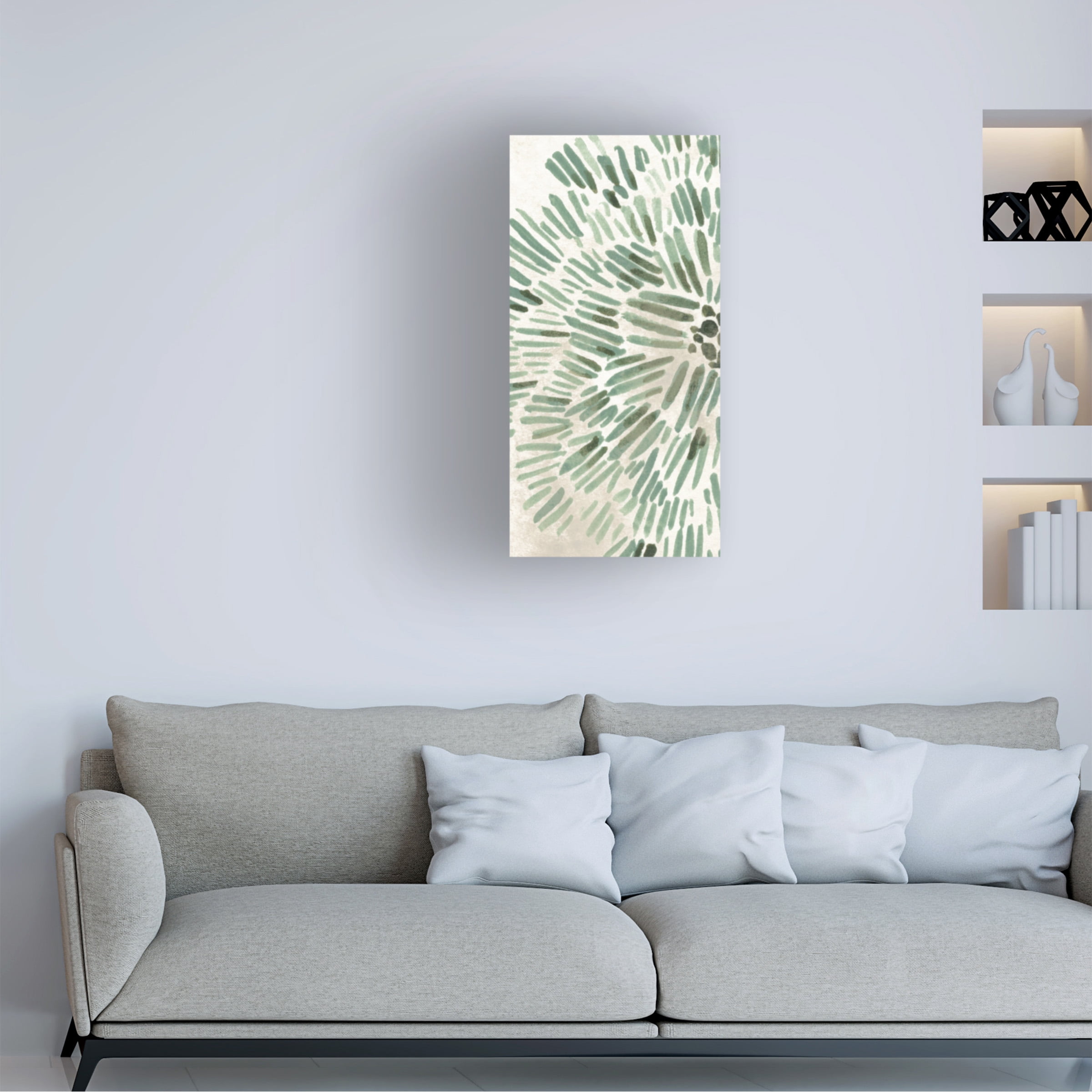 June Erica Vess 'Green Flowerhead I' Canvas Art