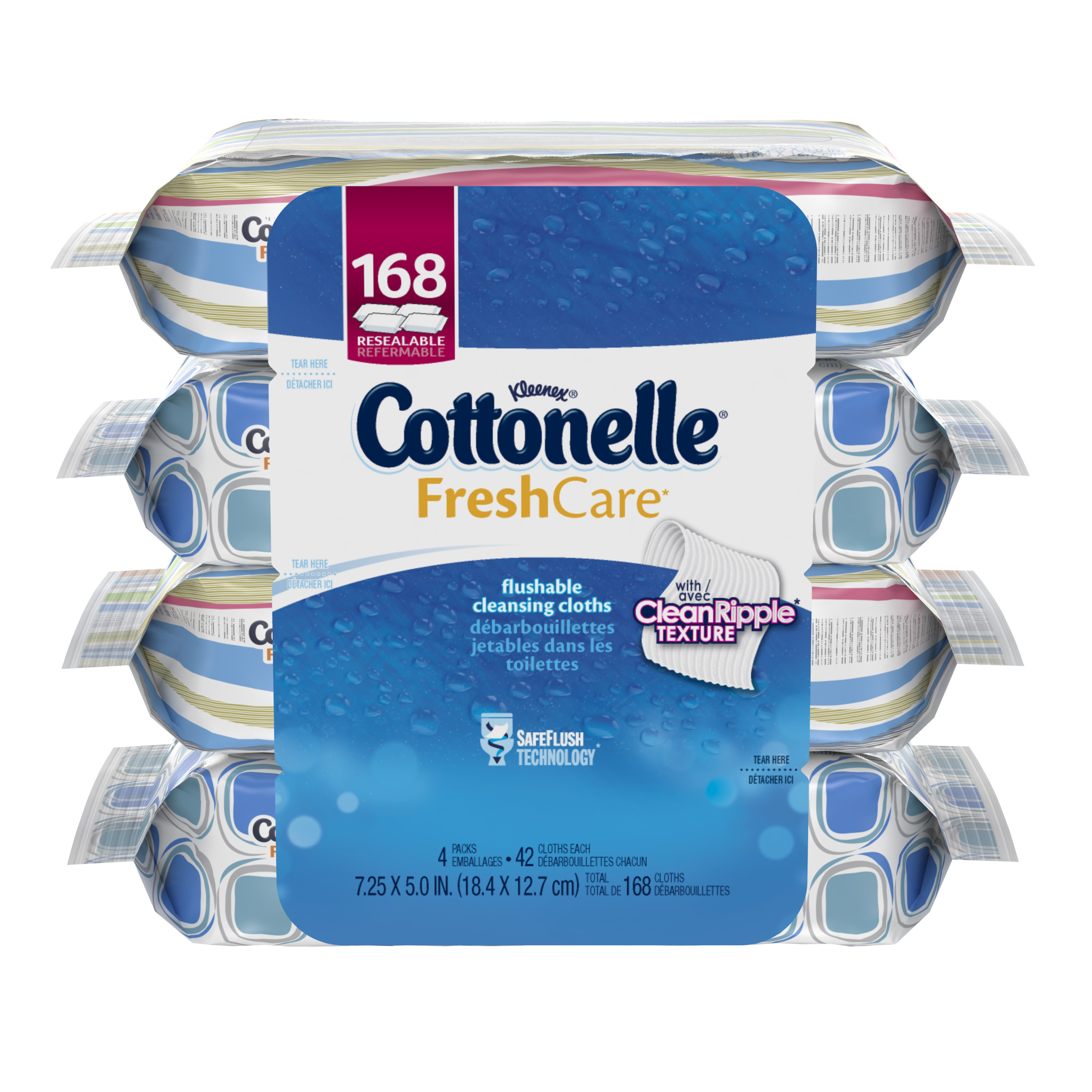 Cottonelle Fresh Care Flushable Wipes, 42 Ct, 4 Pack