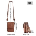 thumbnail image 5 of Spencer Small Crossbody Bags for Women, PU Leather Cell Phone Crossbody Wallet Purses with RFID Card Slots, Double Compartment, Brown, 5 of 10