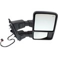 thumbnail image 5 of Kool Vue Towing Mirror Compatible With 2008-2010 Ford F-250 Super Duty F-350 Right Passenger Side Heated w/ Blind Spot Corner Glass In-housing Signal Light Textured Black, 5 of 7