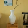 thumbnail image 5 of Modern Dining Trumpet Floor Vase, For Entryway and Living Room, White Fiberglass 22 inch, 5 of 7