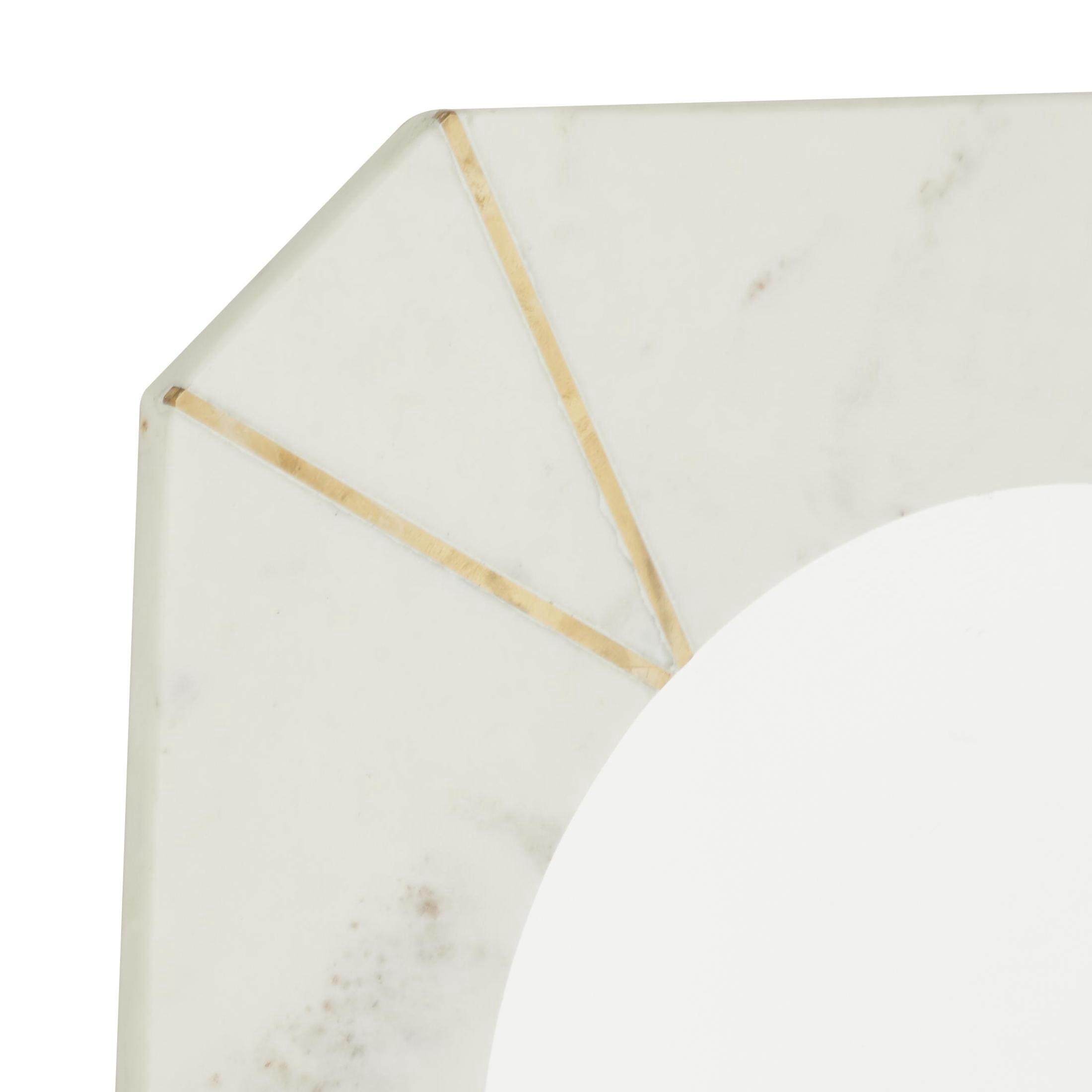 DecMode 16"H White Wall Mirror, Set of 4