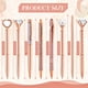 thumbnail image 2 of Stylish 8-Piece Rose Gold Ballpoint Pen Set with Quicksand Glitter and Artificial Diamondoid - Perfect Gift for Girls!, 2 of 5
