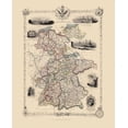 thumbnail image 2 of Tallis 26x31 Gold Ornate Wood Framed with Double Matting Museum Art Print Titled - Germany - Tallis 1851, 2 of 4