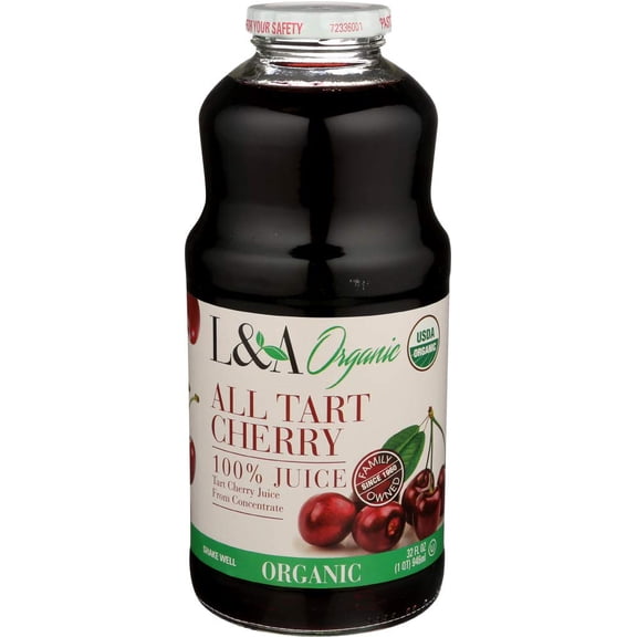 L & A Juice - Juice All Tart Cherry Organic - 35 Oz, Case of 6