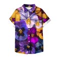 thumbnail image 3 of Lata de Agua para Plantas, Flores Casuales de Moda Y Plantas Impresas Camiseta de Manga Corta Top Hecha de Poliéster Ligero para Mujeres, Pantalones Cortos de Mujer, 3 of 5