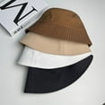 thumbnail image 2 of Twill Bucket Hat Women Sun Hat Solid Color Spring Summer Travel Fisherman Cap, 2 of 2