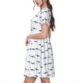 thumbnail image 2 of Disketp Cute Shark para Vestido de Manga Corta para Mujeres, Vestidos de Verano para Mujeres, Casual y Holgado para la Playa, 2 of 6