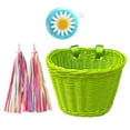 thumbnail image 1 of koolsoo Kids Bike Basket Bike Accessories with Bell Handlebar Basket Green, 1 of 9