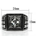 thumbnail image 2 of High polished (no plating) Stainless Steel Ring with Top Grade Crystal in Clear for Women Celtic Theme Clear Stone Color Style TK589 Size 10, 2 of 4