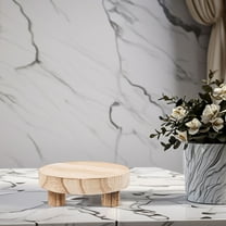 Clispeed 1Set Plant Risers Display Stands for Bathroom Toiletries Organizer in Wood