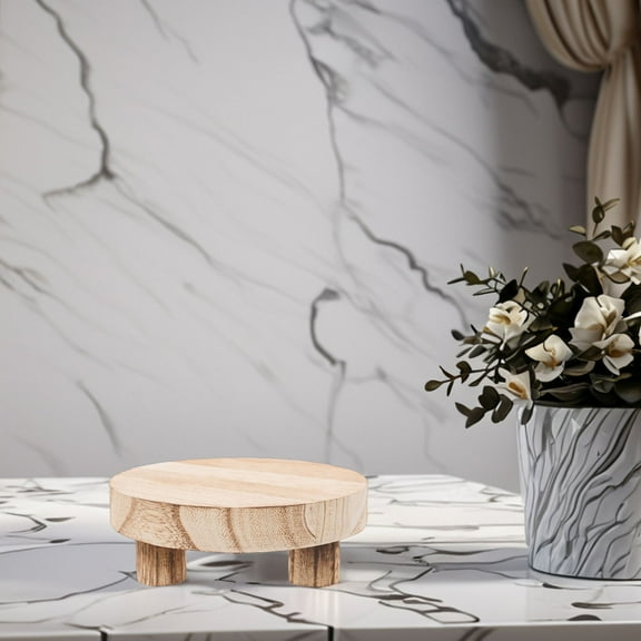 Clispeed 1Set Plant Risers Display Stands for Bathroom Toiletries Organizer in Wood