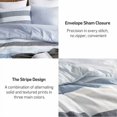 thumbnail image 6 of Twin Comforter Set, 2 Pieces Striped Bed Set, Soft Brushed Microfiber Reversible Bedding Set for All Season, Lightweight & Breathable Bedding Set with Comforter & Sham, Navy/Blue, 6 of 9