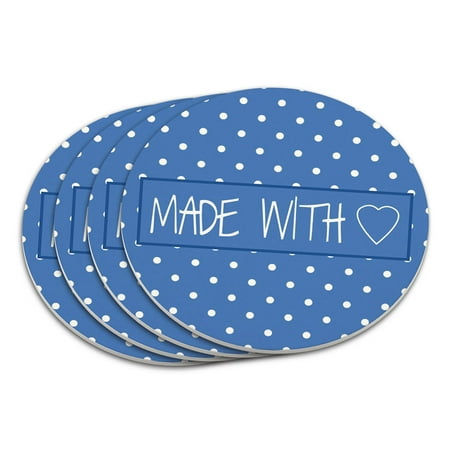 

Made With Love Blue Handmade Gift Coaster Set