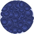 thumbnail image 1 of Ahgly Company Machine Washable Indoor Round Transitional Denim Dark Blue Area Rugs, 4' Round, 1 of 7