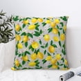 thumbnail image 4 of Wukai Lemon1 Premium Polyester Fleece Pillow Covers with Hidden Zipper Closure,Luxuriously Soft and Durable-22"x22", 4 of 7