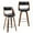 Brown + Black, variant on 28.5" Retro Bar Stools Set of 2, Wood 360° Swivel Counter Height Barstools with Mid-Backrest and Soft Cushion, Dining Kitchen Island Stools Bar Chairs