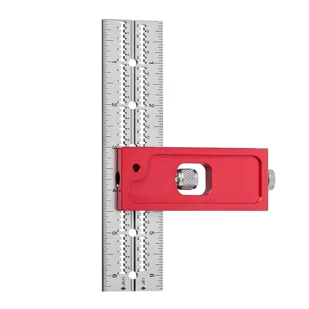 T Square Ruler Woodworking Marking Scribing Line Scale Carpenter Gauge Tool 