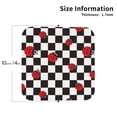 thumbnail image 2 of Sigee Ladybugs Of Black And White Checkers for Water-Resistant, Heat-Resistant, Non-Slip Leather Coasters Set, Ideal for Coffee Table, Office, Bar, Home Decor-Square, 2 of 6