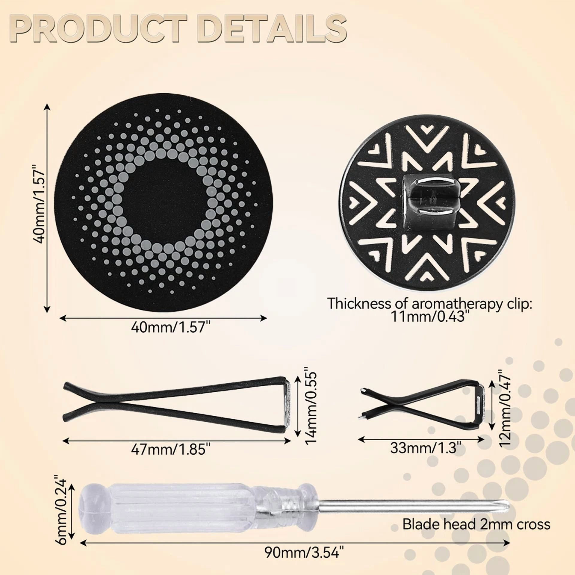 Car Outlet Aromatherapy Essential Oil Diffuser Clip Air Vent Freshener Black Usa