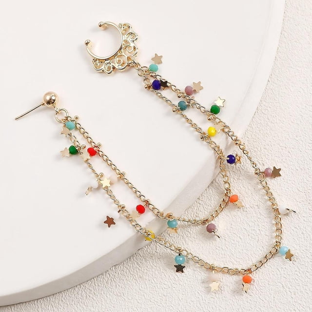 Cadena de nariz a oreja Fernando con cuentas accesorio de moda para regalos 19,5 cm