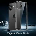 thumbnail image 3 of JETech Case for iPhone 16 6.1-Inch, Non-Yellowing Shockproof Phone Bumper Cover, Anti-Scratch Clear Back (Black), 3 of 6