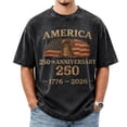 thumbnail image 2 of 250th Anniversary National Flag Print Men Shirts, Casual CrewNeck Short Sleeves Men Shirts Liberty Bell Patriotic T-Shirt, 250 Years Usa Birthday Graphic Tees Mens Tops Black XL, 2 of 5