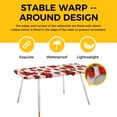 thumbnail image 4 of Pink Strawberry Table Cloths for 8 Foot Rectangle Tables, Spring Floral Watercolor Summer Botanical Patio Waterproof Elastic Fitted Tablecloths, Washable Rectangular Table Cover for Camping, 4 of 8