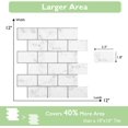 thumbnail image 2 of Lagute 5-Sheet 12" x 12" Thicker Design Stick on Backsplash Tiles, Peel and Stick Wall Tiles, Marble White Subway Tile with Grey Grout for Kitchen and Bathroom 5 Piece Marble White Subway, 2 of 6