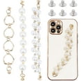 thumbnail image 1 of 3 estilos de colgantes para celular con cuentas, cadena de perlas, cordón decorativo, linda correa de muñeca, correa universal para dedo, soporte con tornillos, funda, colgante, cordón para colgar, 1 of 6