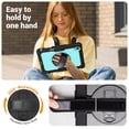 thumbnail image 4 of Case for Samsung Galaxy Tab S11 2025 with Screen Protector, 360 Degree Rotating Kickstand Hand Strap Heavy Duty Shockproof Cover with Shoulder Strap, Sky Blue PC, 4 of 7
