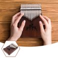 thumbnail image 3 of WRITWAA 1Set Practical Thumb Piano 17 Keys Kalimba Portable Finger Piano Brown, 3 of 6