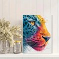 thumbnail image 2 of Colorful Abstract Watercolor Leopard Canvas Print, Modern Exotic Animal Living Room Wall Decor Art, 2 of 8