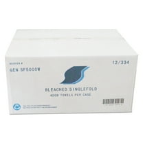GEN Single-Fold Paper Towels 9 x 9.45 White 334/Pack 12 Packs/Carton SF5000W