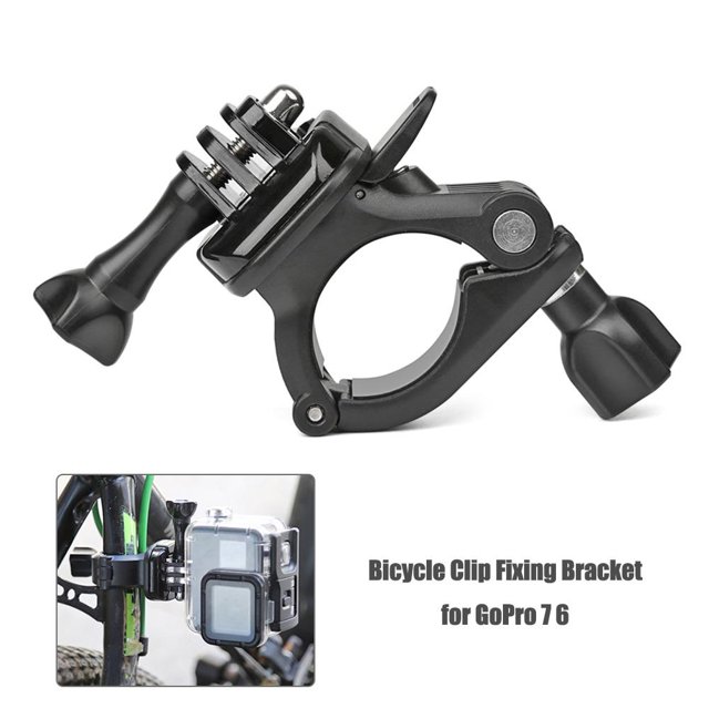 Soporte de fijación de montaje de Clip de bicicleta de asiento fijo de tubo de varilla larga para GoPro 7 6