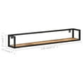 thumbnail image 4 of vidaXL Wall Shelves 2 pcs 47.2" Rough Mango Wood, 4 of 8