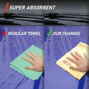 DSV Standard Premium Car Drying Towel - Chamois Cloth - Absorbent & Lint-Free 27.5x17, 1 Pack