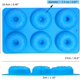 thumbnail image 3 of Moldes de silicona para donas Ormromra 3 moldes 12 patrones antiadherentes azul naranja rosa, 3 of 3