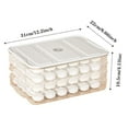 thumbnail image 3 of Binwennn Food Storage Container Stackable Dumpling Storage Airtight Cookie Storage Containers Transparent Food Containers With Lid For Kitchen And Fridge Home Storage Freezer Storage Containers, 3 of 4