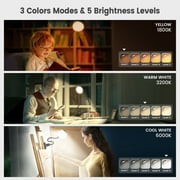 Glocusent Adjustable Flexible Eye Lamp, 36 LED Clip-on Reading Light for Desk, Bed Headboard & Computer